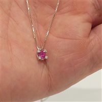 Collana Vidali Gioielli Donna in Oro bianco Rubino 0.15 Ct COOR-10-34 - COOR-10-34